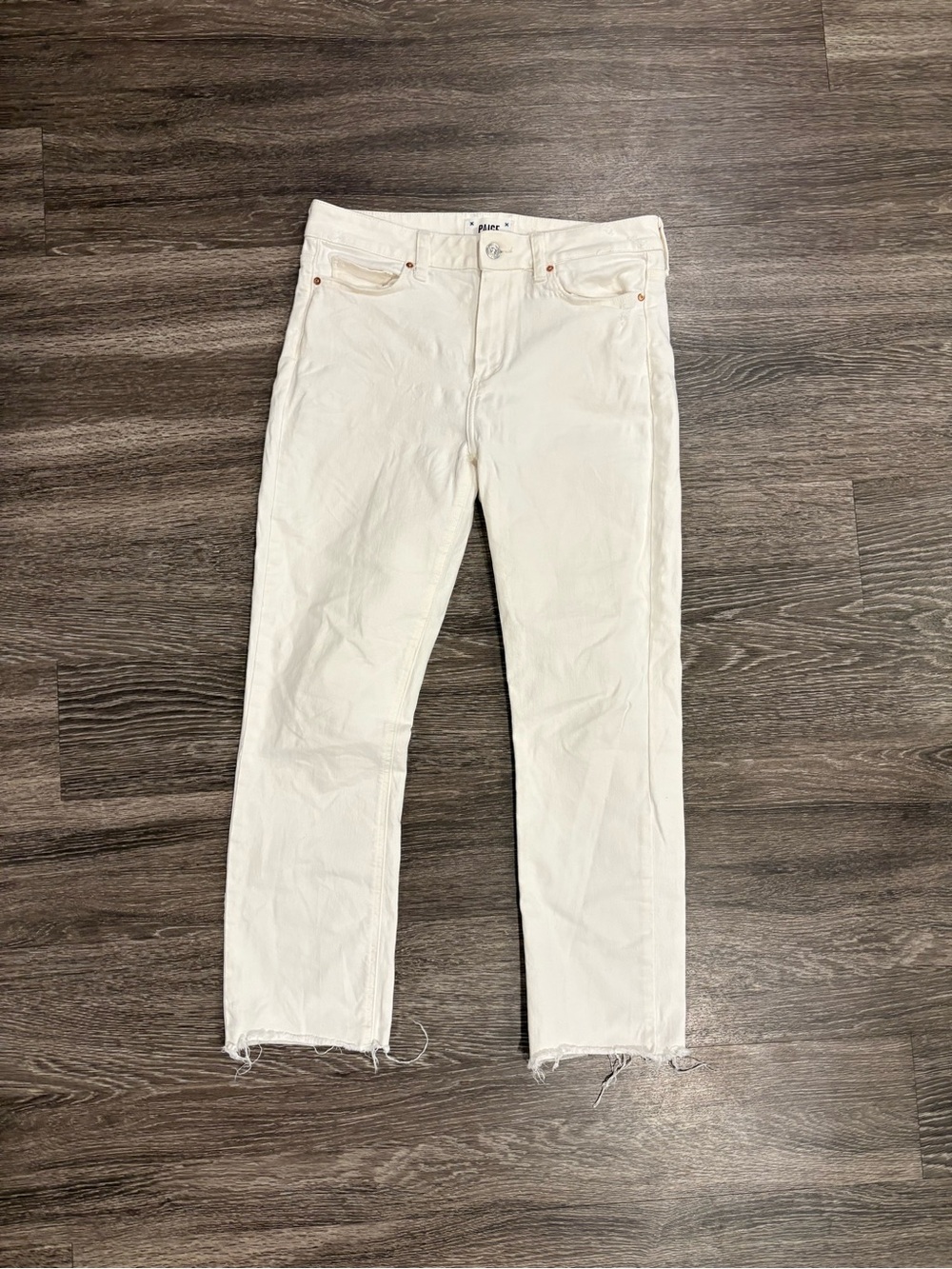 PAIGE Denim Cindy White Jeans Women’s Size 29 Straight Leg Mid Rise